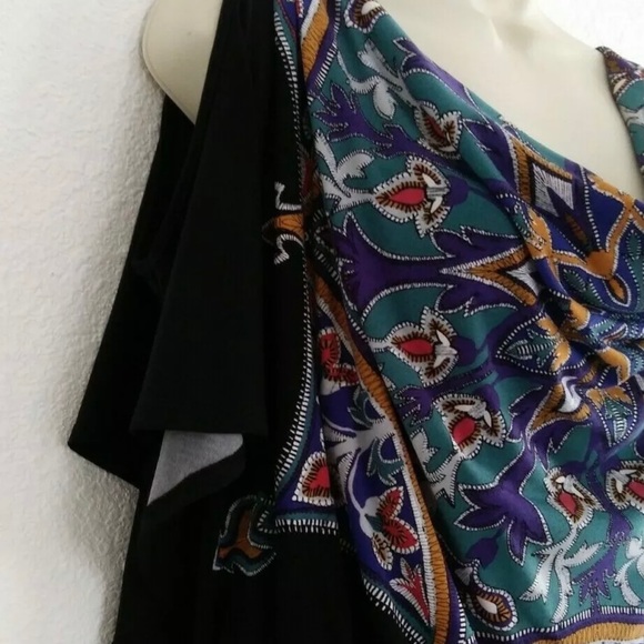 Nicole Miller Black Open Shoulder Stretch Dress - Picture 12 of 14